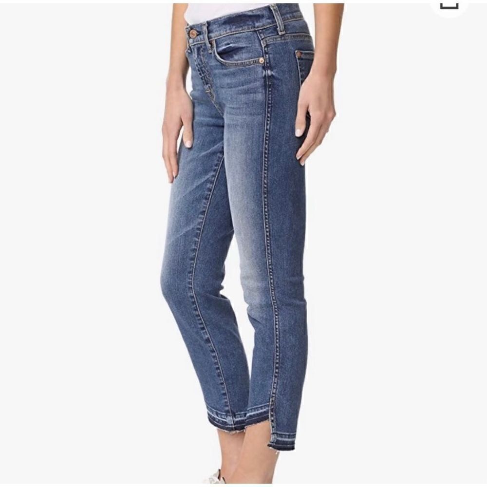7 For All Mankind Roxanne Ankle Cropped Jean with Diagonal Hem Women’s - Size 25